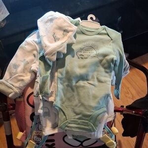 Carter's Green and White Kids Pajama Set